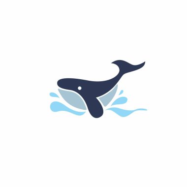 Balina Vektörü İllüstrasyonu. Balina Logosu Tasarımı