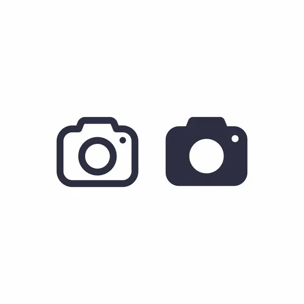 Kamera Simgesi Vektör İllüstrasyonu. Kamera Hattı Logosu