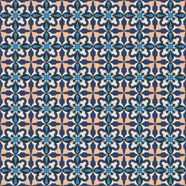 Talavera Seramik Desen Vektörü. Döşemesiz Desen