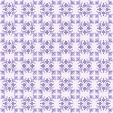 Mor Renkli Talavera Seramik Şablonu. Döşeme Deseni Azulejos