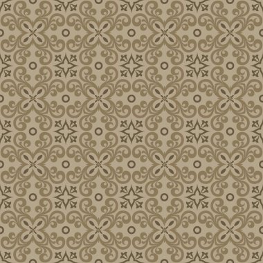 Tile Çiçek Motif Şablonu. Talavera Vintage Desen Vektörü