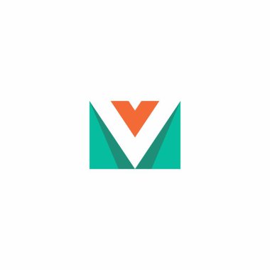 MV Logo Baş Tasarımı. Harf VM Simgesi