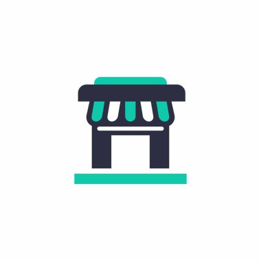 vektör ikon vektörünü kaydet. Pazar yeri simgesi. dükkan simgesi logo tasarımı