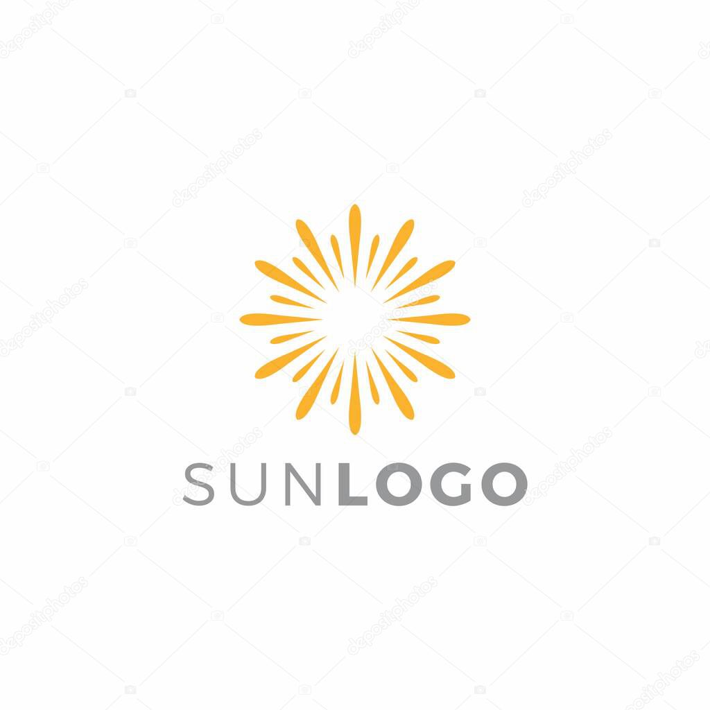 Sun logo design vector illustration. sun icon