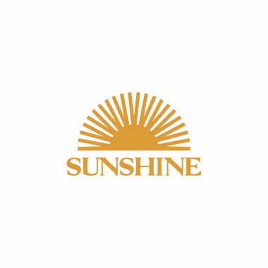Güneş ışığı logosu vektör tasarımı. solar simgesi