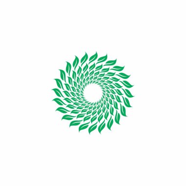 Yapraklar yeşil enerji vektörünü yeniden kullansın. organik logo tasarımı. Logo Sarmalı Bırakıyor