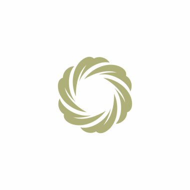 O Yaprak Logo Vektörü. O Başlangıç Simgesi Doğa. Çember Yaprak Tasarımı