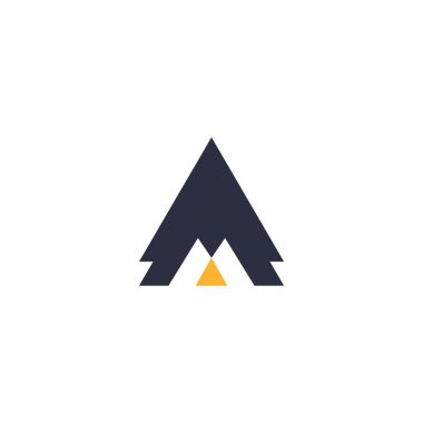 AM Çam Logosu Tasarımı. M Simgesi