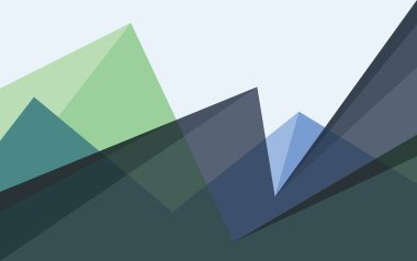 Dağ Soyut Duvar Sanatı Manzarası Geometrik Tasarım Vektörü