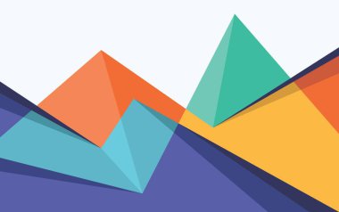 Yüksek Dağ Soyut Geometrik Arkaplan Vektörü tam renk