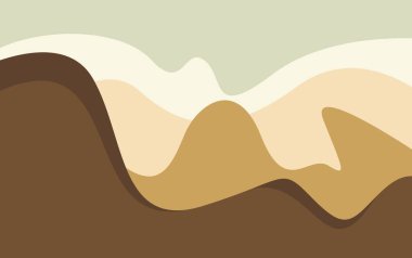 Çöl dağı soyutu. Poster tasarımlı dağlar. Pankart biçiminde manzara arkaplanı