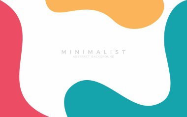 Minimalist Abstarct Geçmişi. Renkli sıvı şekilli Abstarct arkaplan tasarımı. Minimalist eğri arka plan. Poster için basit ve modern arkaplan