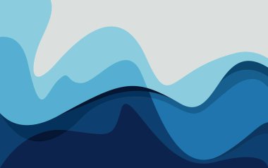 Dinamik Mavi renk sıvısı ve soyut arkaplan dalgaları