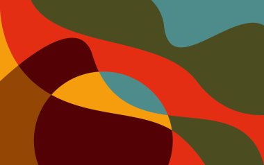 Soyut Renkli Dalgalar Geometrik Kapak Arkaplanı