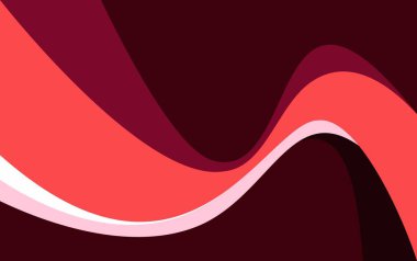 Kırmızı Renkli Dalgalı Geometrik Soyut Arkaplan