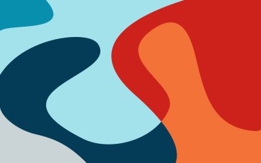 Dalga desenli soyut geometrik pop sanat arka planı. düz eğlenceli renk arkaplanı