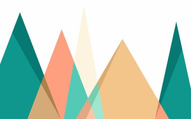 Dağ Özeti Vektör İllüstrasyonu, Dağ Manzarası Vektörü.