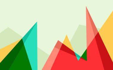 Dağ Soyut Duvar Sanatı Peyzaj Geometrik Tasarım Vektörü. Dağ Minimalist Vektör Posteri