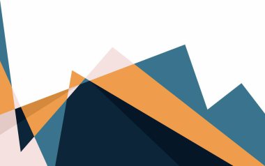 Duvar Dekorasyonu İçin Renkli Arkaplanı Olan Soyut Geometrik Dağ