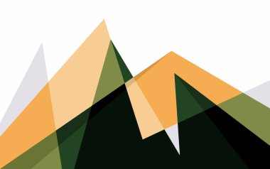 Poster Tasarımı için Renkli Arkaplanı olan Soyut Geometrik Dağ