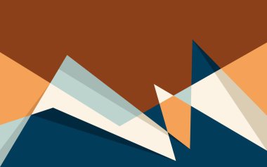 Dağ Soyut Duvar Sanatı Peyzaj Geometrik Tasarım Vektörü. Doğa Dağı Arkaplanı