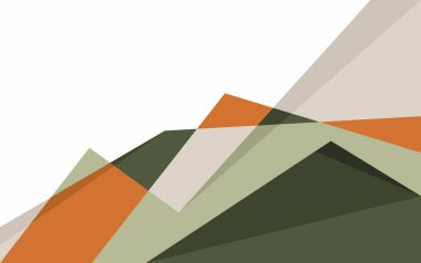 Dağ Soyut Duvar Sanatı Peyzaj Geometrik Tasarım Vektörü. Poster Modern Dağ soyut