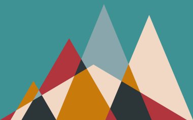 Asgari manzara duvar kağıdı doğa zirveleri. dağ soyut geometrik arkaplanı