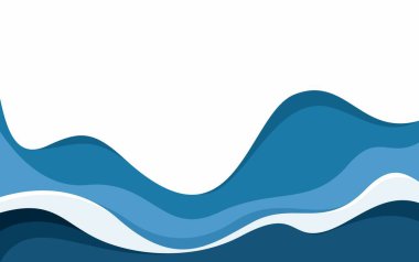 Mavi Dalga Okyanusu Soyut Arkaplanı