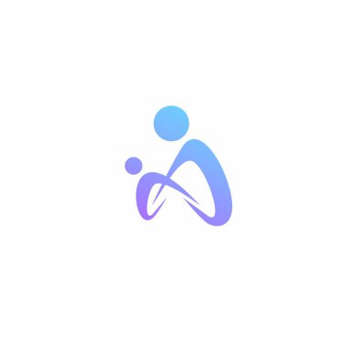 M harfi insan logosu tasarımı. M İnsan Logosu