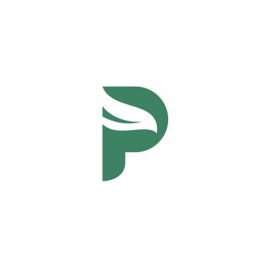 Yaprak Logosu şablonlu P harfi