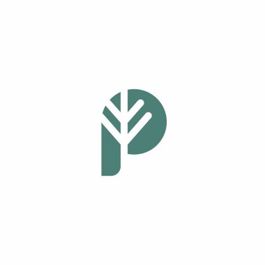 P Yaprak Simgesi Tasarımı. P Yaprağı logosu