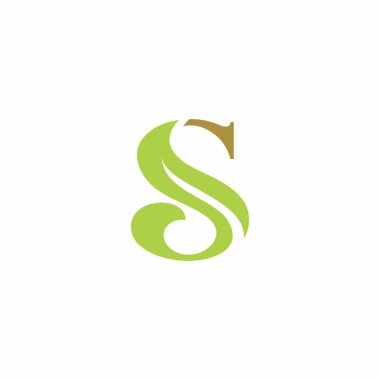 S Yaprak Organik Logo Vektörü