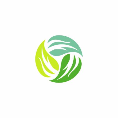 Yaprak logosu dizaynı. organik yaprak simgesi
