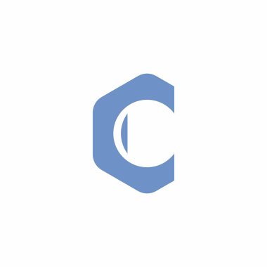 C İlk Logo Şablonu. C Harfi Simgesi