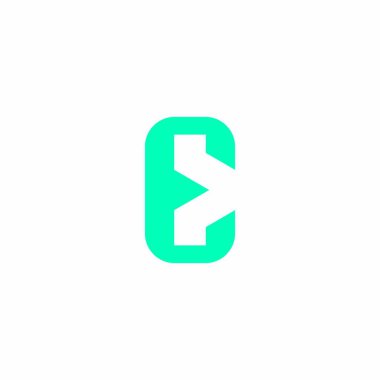 CE Harfi Logo Vektör Tasarımı. AK Simgesi