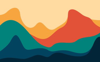 Soyut Dağ Vektörü Arkaplanı