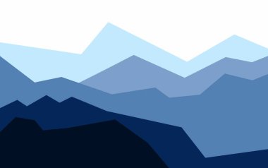 Mavi Dağ Soyut arkaplan vektörü