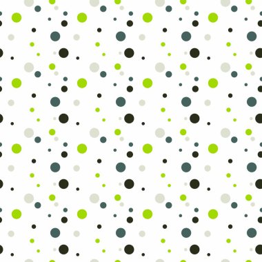 Polka Nokta deseni, kusursuz soyut doku yeşil ve beyaz desen