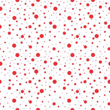 Noktasız Desen Kırmızı Renk ve Beyaz Arkaplan