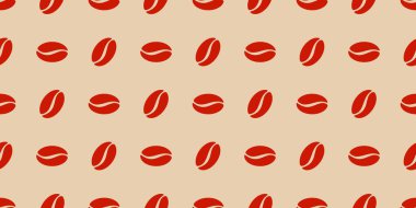 seamless coffee beans pattern for background. coffee shop wall decoration.