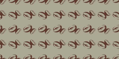 Kahve çekirdekleri desenli. Kahve Fasulyesi Kahverengi Renksiz Desen Vektörü