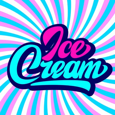 Renkli vintage arka planda kaligrafik yazma dondurması.