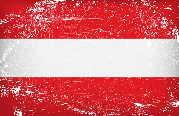 Tırmalanmış Avusturya bayrağı. Vektör renkli arkaplan.