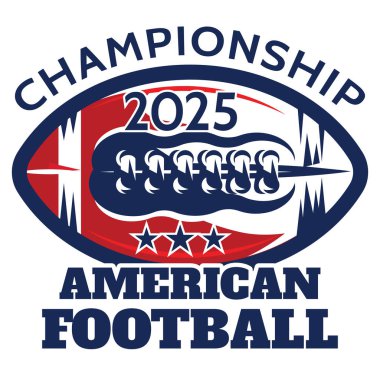 Amerikan futbolu için toplu spor şablonu. Vektör renk illüstrasyonu.