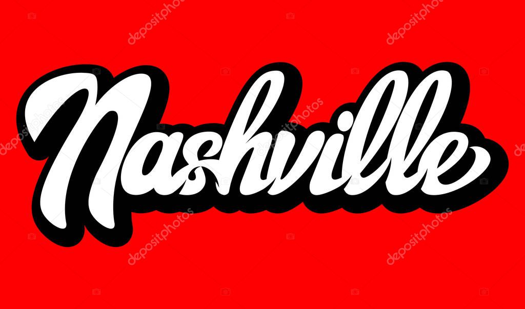Modern Nashville city name design featuring elegant typography.