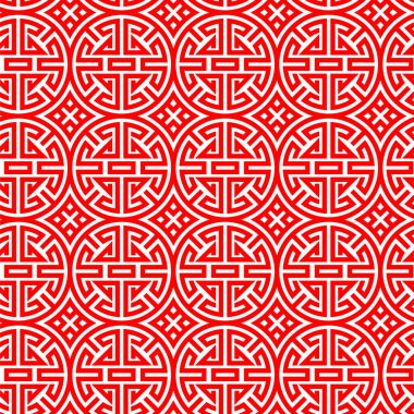 Geometrik simetri ile karışık Çin düğümü deseni. Kusursuz desen.