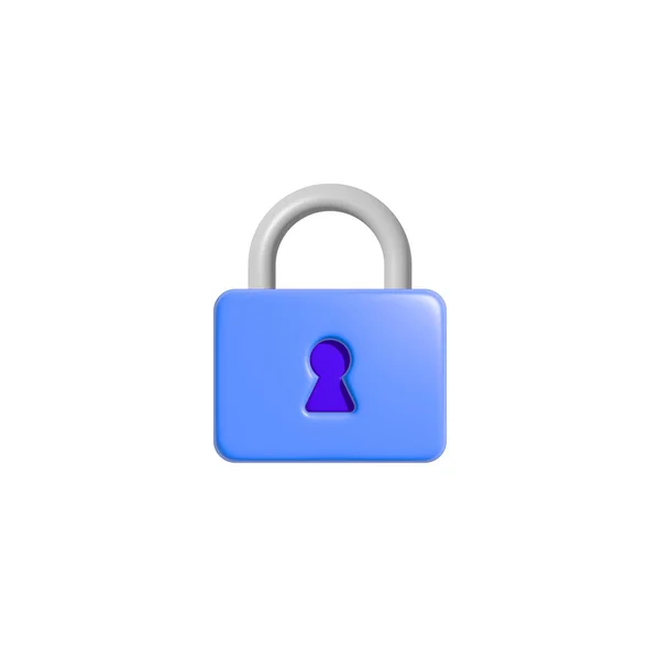 Blue Lock Security Icon — Stock Vector