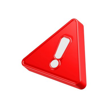 Uyarı dikkat üçgeni 3d