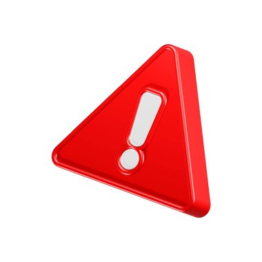 Uyarı dikkat üçgeni 3d