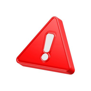 Uyarı dikkat üçgeni 3d